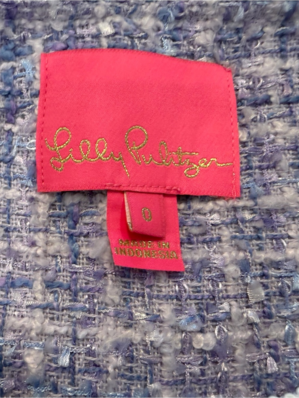 Lilly Pulitzer Jaden Jacket in Lark Lilac Swirl Boucle EUC - Picture 10 of 10